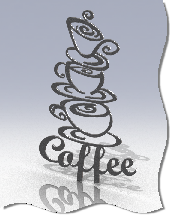 Stacked Coffee Cups Sign
