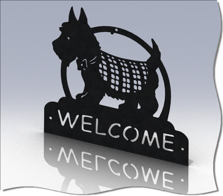 Scottie Dog Welcome Sign