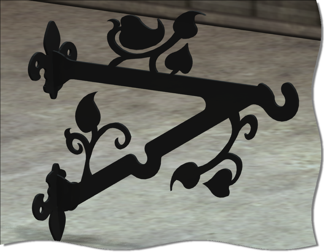 Scrolling Leaf Hanging Basket Bracket